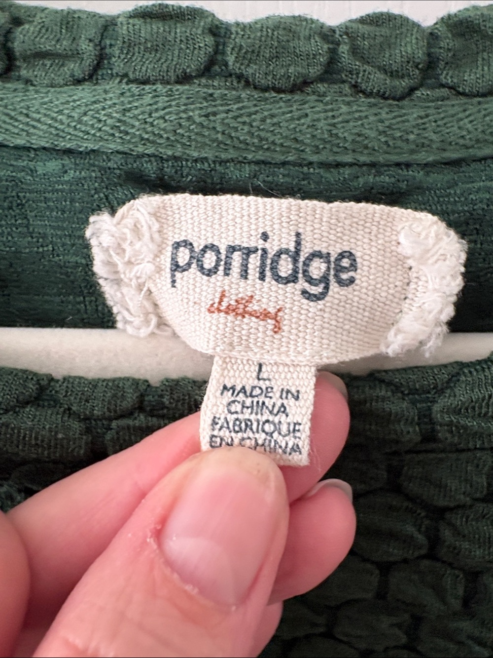 Porridge Green Textured Pullover Sweater with Floral Sleeves - Picture 2 of 3